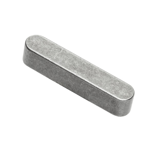 Undersized Machine Key, Round End, Carbon Steel, plain, 3 1/2 in L, 5/8 in Sq